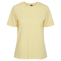 тениска,дамски,тениски,pieces,ria,solid,short,sleeve,t,shirt,yellow,(pale,banana)