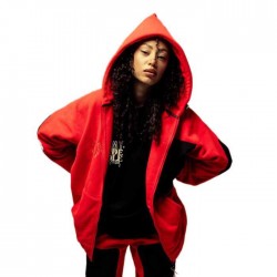 блуза,дамски,блузи,grimey,back,at,you,polar,full,zip,sweatshirt,red