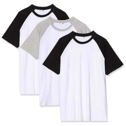 тениска,мъжки,тениски,build,your,brand,by007a,short,sleeve,t,shirt,3,units,white,black,white,heather,grey,white,black,(white)