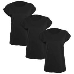 тениска,дамски,тениски,build,your,brand,by021a,short,sleeve,t,shirt,3,units,black,(black,black,black)