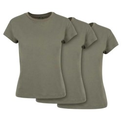 тениска,дамски,тениски,build,your,brand,by052b,short,sleeve,t,shirt,3,units,green,(olive)