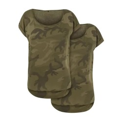 тениска,дамски,тениски,build,your,brand,by064a,short,sleeve,t,shirt,2,units,green,(olive,camo)
