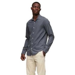 Риза с дълъг ръкав Superdry Cotton Smart long sleeve shirt - Blue (Navy Blue Mix) риза,с,дълъг,ръкав,дамски,ризи,мъжки,ризи,superdry,cotton,smart,long,sleeve,shirt,blue,(navy,blue,mix)