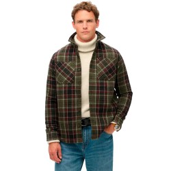 карирана,риза,мъжки,ризи,superdry,merchant,quilted,long,sleeve,shirt,rifle,green,check,(green)