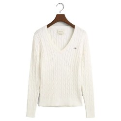 блуза,дамски,пуловери,дамски,плетени,дрехи,gant,4800101,sweater,beige,(eggshell)
