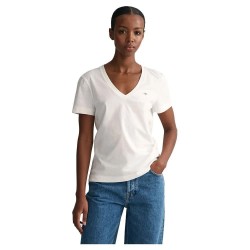 тениска,дамски,тениски,gant,reg,shield,short,sleeve,v,neck,t,shirt,white