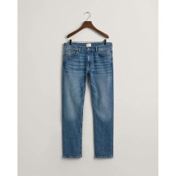 дънки,мъжки,панталони,gant,regular,fit,jeans,mid,blue,worn,in,(blue)