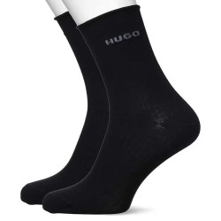 чорапи,дамски,чорапи,hugo,qs,fine,rib,cc,w,socks,2,pairs,black,(black)