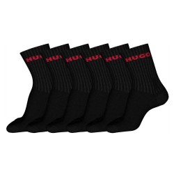 чорапи,мъжки,чорапи,hugo,qs,rib,logo,cc,socks,6,pairs,black
