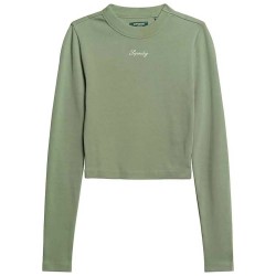 тениска,дамски,тениски,superdry,rib,embroidered,fitted,long,sleeve,t,shirt,green,(light,jade,green)