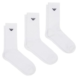 чорапи,мъжки,чорапи,emporio,armani,303133,long,socks,3,pairs,white,(white)