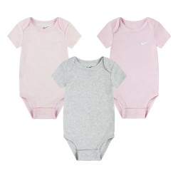 Nike Baby Essentials short sleeve body 3 units - Green / Pink (Birch Heather) nike,baby,essentials,short,sleeve,body,3,units,green,pink,(birch,heather)