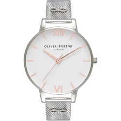 Часовник Olivia burton OB16ES10 woman watch - Silver (Silver / Silver / White) часовник,часовници,olivia,burton,ob16es10,woman,watch,silver,(silver,silver,white)