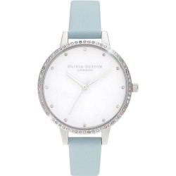 часовник,часовници,olivia,burton,ob16rb19,watch,clear,(silver,blue,white)