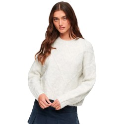 блуза,дамски,пуловери,дамски,плетени,дрехи,superdry,chunky,cable,high,neck,sweater,grey,(ice,marl,grey)