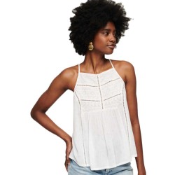тениска,дамски,тениски,superdry,vintage,lace,yoke,sleeveless,t,shirt,white