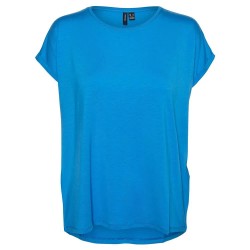 Тениска Vero moda Ava Plain short sleeve T-shirt - Ibiza Blue (Blue) тениска,дамски,тениски,vero,moda,ava,plain,short,sleeve,t,shirt,ibiza,blue,(blue)
