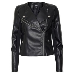 яке,дамски,якета,и,палта,vero,moda,riley,rio,short,leather,jacket,black