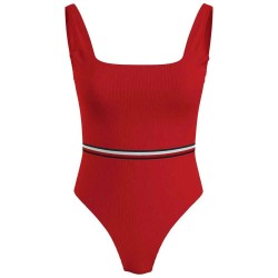 бански,костюм,дамски,бански,костюми,tommy,hilfiger,square,neck,one,piece,swimsuit,primary,red,(red)