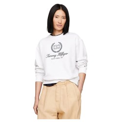 блуза,дамски,блузи,tommy,hilfiger,ww0ww41758,sweatshirt,th,optic,white,(beige)
