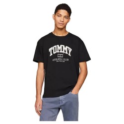 тениска,мъжки,тениски,tommy,jeans,reg,athletic,club,short,sleeve,t,shirt,black