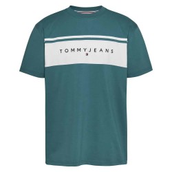 тениска,мъжки,тениски,tommy,jeans,reg,linear,cut,&,sew,short,sleeve,t,shirt,green,(timeless,teal)