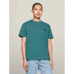 тениска,мъжки,тениски,tommy,jeans,reg,signature,ext,short,sleeve,t,shirt,green,(timeless,teal)
