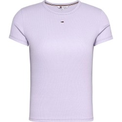 тениска,дамски,тениски,tommy,jeans,slim,essential,ext,short,sleeve,t,shirt,purple,(lavender,flower)