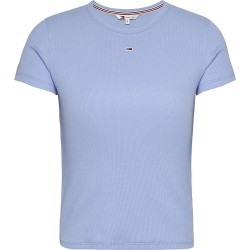 тениска,дамски,тениски,tommy,jeans,slim,essential,ext,short,sleeve,t,shirt,moderate,blue,(purple)