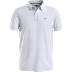 дънки,мъжки,блузи,с,яка,tommy,jeans,slim,placket,ext,short,sleeve,polo,white