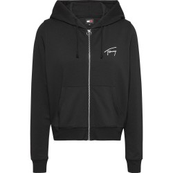 блуза,дамски,блузи,tommy,jeans,signature,full,zip,sweatshirt,black