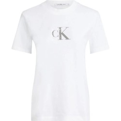 тениска,дамски,тениски,calvin,klein,jeans,sequin,short,sleeve,t,shirt,white