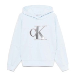 суичър,детски,блузи,calvin,klein,jeans,metallic,satin,monogram,hoodie,blue