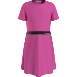 дънки,детски,поли,и,рокли,calvin,klein,jeans,punto,logo,tape,short,sleeve,short,dress,pink