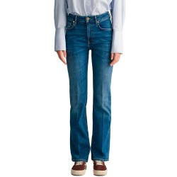 дънки,дамски,панталони,gant,4100227,flare,slim,fit,jeans,blue,(mid,blue,broken,in)