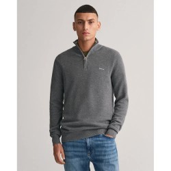 блуза,мъжки,пуловери,gant,8040523,half,zip,sweater,dark,grey,melange,(grey)