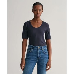 тениска,дамски,тениски,gant,scoop,short,sleeve,t,shirt,blue,(evening,blue)