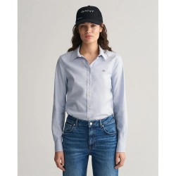 риза,с,дълъг,ръкав,дамски,блузи,дамски,ризи,gant,slim,stretch,oxford,long,sleeve,shirt,blue