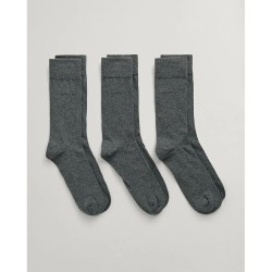 чорапи,мъжки,чорапи,gant,soft,socks,3,pairs,charcoal,melange,(grey)