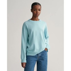 блуза,дамски,пуловери,дамски,плетени,дрехи,gant,superfine,lambswool,sweater,blue