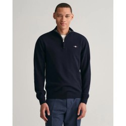 блуза,мъжки,пуловери,gant,superfine,lambswool,half,zip,sweater,marine,(blue)