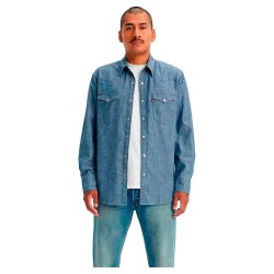 риза,с,дълъг,ръкав,мъжки,ризи,levi´s,®,barstow,western,standard,long,sleeve,shirt,grant,mid,blue,chambray,(blue)