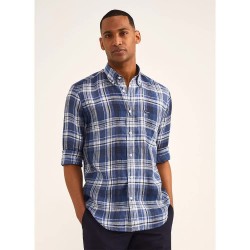 риза,с,дълъг,ръкав,мъжки,ризи,façonnable,clb,bd,spw,lin,long,sleeve,shirt,blue