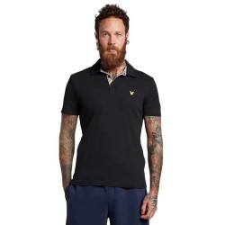 мъжки,блузи,с,яка,lyle,&,scott,contour,placket,short,sleeve,polo,black,(jet,black)