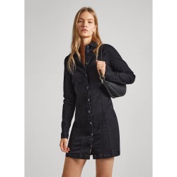 рокля,дамски,поли,и,рокли,pepe,jeans,yoni,sparkle,long,sleeve,short,dress,blue