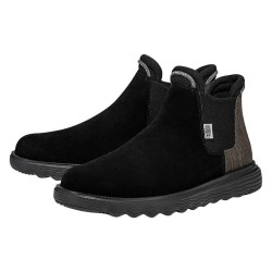 обувки,дамски,обувки,hey,dude,branson,suede,shoes,black,black,(black)