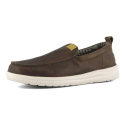 Hey dude Wally Grip Moc Craft Leather loafers - Brown (Grey) мъжки,обувки,дамски,обувки,hey,dude,wally,grip,moc,craft,leather,loafers,brown,(grey)