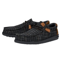 Обувки Hey dude Wally Plaid boat shoes - Blue (Navy) обувки,мъжки,обувки,дамски,обувки,hey,dude,wally,plaid,boat,shoes,blue,(navy)