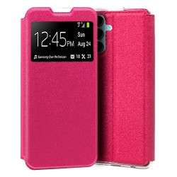 Cool Samsung A145 Galaxy A14/A14 5G flip phone case - Pink (Plain Pink) други,аксесоари,cool,samsung,a145,galaxy,a14,a14,5g,flip,phone,case,pink,(plain,pink)