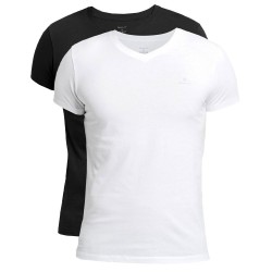 тениска,мъжки,тениски,gant,901002118,short,sleeve,v,neck,t,shirt,white,black
